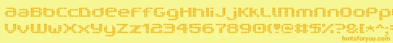 V5ProphitDot Font – Orange Fonts on Yellow Background