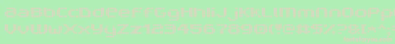 V5ProphitDot-fontti – vaaleanpunaiset fontit vihreällä taustalla