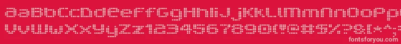 フォントV5ProphitDot – 赤い背景にピンクのフォント