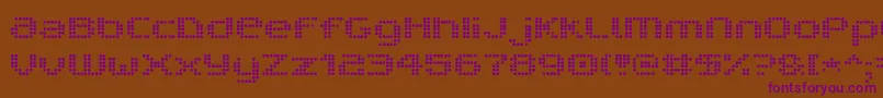 V5ProphitDot-fontti – violetit fontit ruskealla taustalla