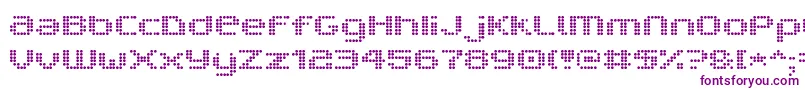 フォントV5ProphitDot – 白い背景に紫のフォント
