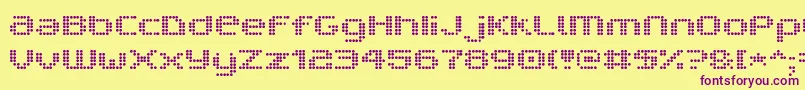 Шрифт V5ProphitDot – фиолетовые шрифты на жёлтом фоне