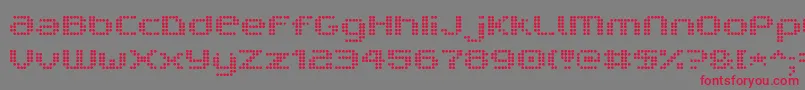 V5ProphitDot-fontti – punaiset fontit harmaalla taustalla
