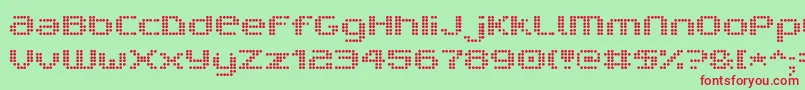 Шрифт V5ProphitDot – красные шрифты на зелёном фоне
