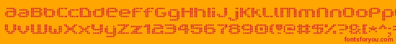 Шрифт V5ProphitDot – красные шрифты на оранжевом фоне