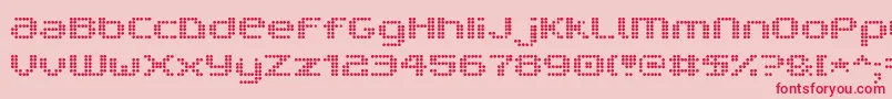 V5ProphitDot-fontti – punaiset fontit vaaleanpunaisella taustalla