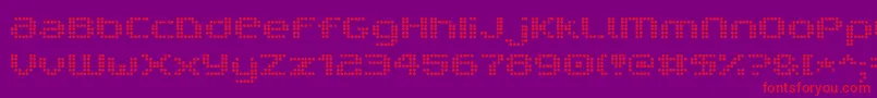 V5ProphitDot-fontti – punaiset fontit violetilla taustalla