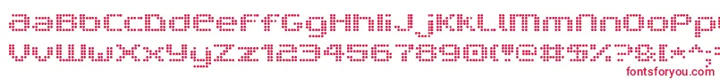 V5ProphitDot-fontti – punaiset fontit valkoisella taustalla