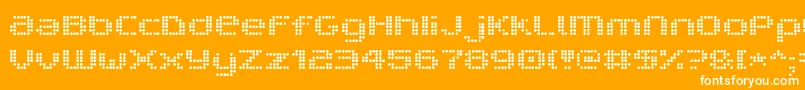 V5ProphitDot-fontti – valkoiset fontit oranssilla taustalla