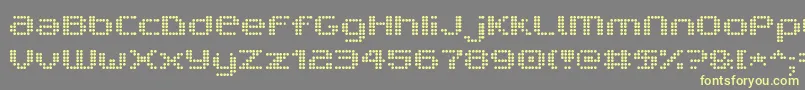 V5ProphitDot-fontti – keltaiset fontit harmaalla taustalla