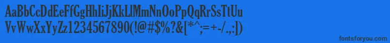 GloucesterMtExtraCondensed Font – Black Fonts on Blue Background