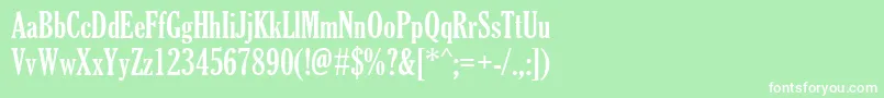 GloucesterMtExtraCondensed Font – White Fonts on Green Background