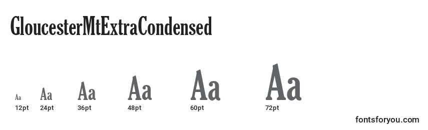 GloucesterMtExtraCondensed Font Sizes