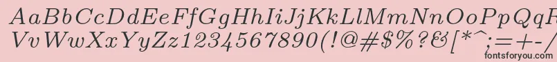 Lmroman7Italic Font – Black Fonts on Pink Background