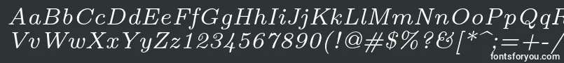 Шрифт Lmroman7Italic – белые шрифты