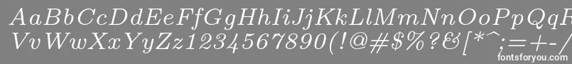 Lmroman7Italic Font – White Fonts on Gray Background