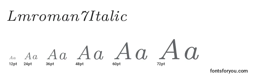 Размеры шрифта Lmroman7Italic