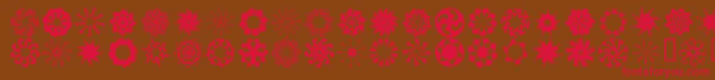 Aleornamentsrotatoll Font – Red Fonts on Brown Background