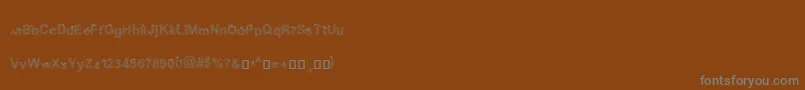 HalfToneArial Font – Gray Fonts on Brown Background