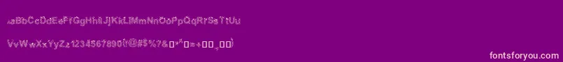 HalfToneArial-Schriftart – Rosa Schriften auf violettem Hintergrund