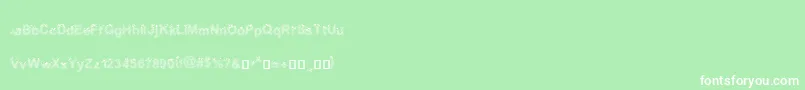 Fonte HalfToneArial – fontes brancas em um fundo verde