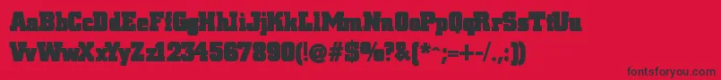Blaxslabxxl-Schriftart – Schwarze Schriften auf rotem Hintergrund