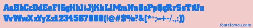Blaxslabxxl Font – Blue Fonts on Pink Background