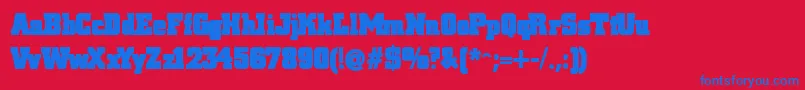 Blaxslabxxl Font – Blue Fonts on Red Background