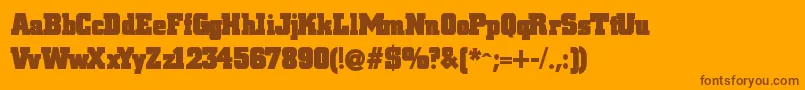 Blaxslabxxl Font – Brown Fonts on Orange Background