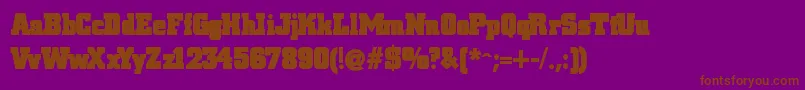 Fonte Blaxslabxxl – fontes marrons em um fundo roxo