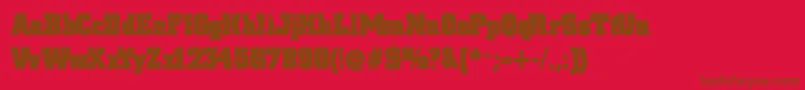 Blaxslabxxl Font – Brown Fonts on Red Background