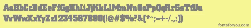Blaxslabxxl Font – Gray Fonts on Yellow Background