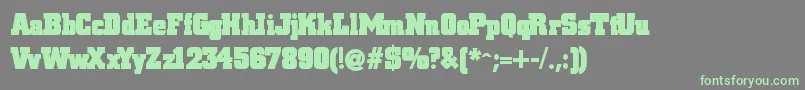 Blaxslabxxl Font – Green Fonts on Gray Background