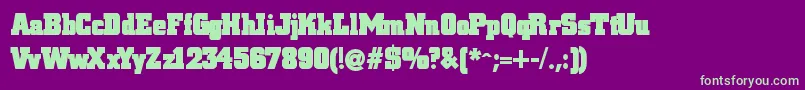 Blaxslabxxl Font – Green Fonts on Purple Background