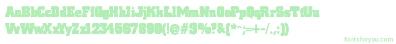 フォントBlaxslabxxl – 緑のフォント