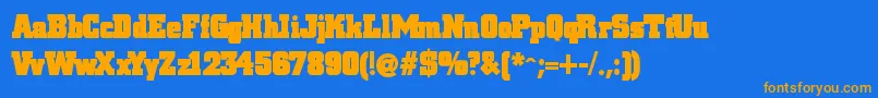 Blaxslabxxl Font – Orange Fonts on Blue Background