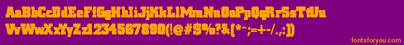 Blaxslabxxl Font – Orange Fonts on Purple Background