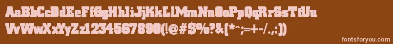 Blaxslabxxl Font – Pink Fonts on Brown Background