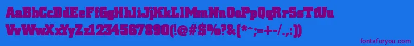 Blaxslabxxl Font – Purple Fonts on Blue Background