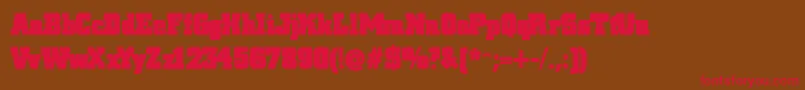 Blaxslabxxl Font – Red Fonts on Brown Background