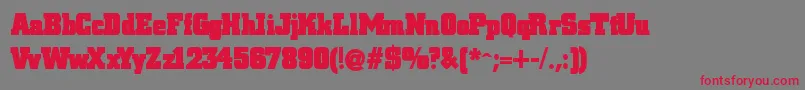 Blaxslabxxl Font – Red Fonts on Gray Background