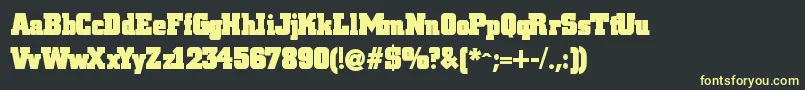 Blaxslabxxl Font – Yellow Fonts on Black Background