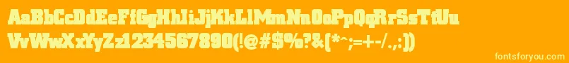 Blaxslabxxl Font – Yellow Fonts on Orange Background
