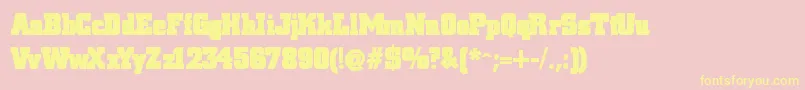 Blaxslabxxl Font – Yellow Fonts on Pink Background