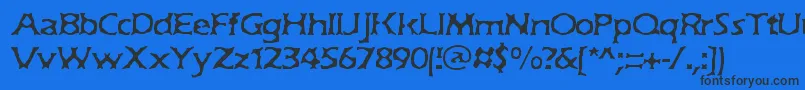 Jekyll Font – Black Fonts on Blue Background