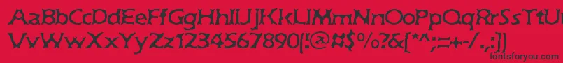 Jekyll Font – Black Fonts on Red Background