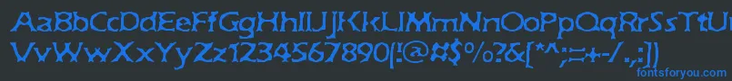 Jekyll Font – Blue Fonts on Black Background