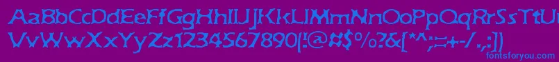 フォントJekyll – 紫色の背景に青い文字