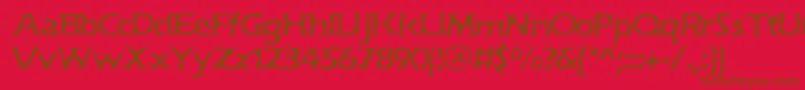 Więcej informacji o czcionce Jekyll Czcionka Jekyll – brązowe czcionki na czerwonym tle