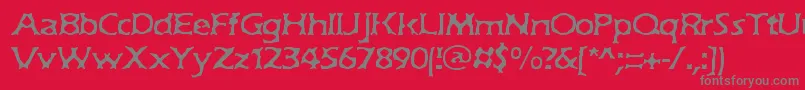 フォントJekyll – 赤い背景に灰色の文字